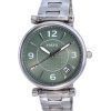 Fossil Carlie Stainless Steel Green Dial Quartz ES5157 Womens Watch