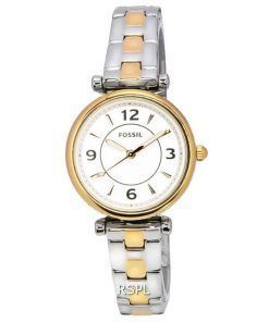 Fossil Carlie Two Tone Stainless Steel Silver Dial Quartz ES5201 Women's Watch