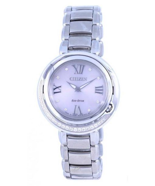 Citizen Diamond Accents Stainless Steel Silver Dial Eco-Drive EX1120-53X.G Womens Watch