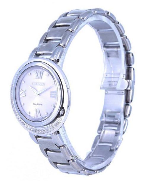 Citizen Diamond Accents Stainless Steel Silver Dial Eco-Drive EX1120-53X.G Womens Watch