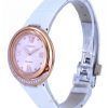 Citizen Diamond Accents Leather Silver Dial Eco-Drive EX1122-07A.G Womens Watch