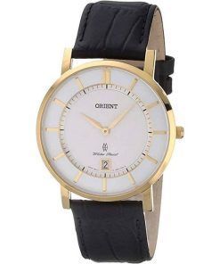 Orient Classic Leather Strap Dressy White Dial Quartz FGW01002W0 Men's Watch