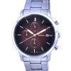 Fossil Neutra Minimalist Chronograph Stainless Steel Red Dial Quartz FS5887 Mens Watch