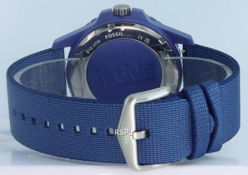 Fossil FB-01 Tide Ocean Material Blue Dial Solar Powered FS5893 100M Mens Watch