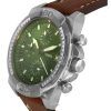 Fossil Bronson Chronograph Brown Leather Green Dial Quartz FS5898 Mens Watch
