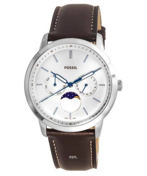 Fossil Neutra Minimalist Moonphase Silver Dial Quartz FS5905 Mens Watch