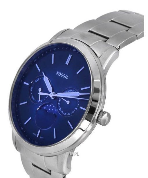 Fossil Neutra Minimalist Moon Phase Blue Dial Quartz FS5907 Mens Watch