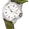 Fossil Bronson Olive Nylon Strap Silver Dial Quartz FS5918 100M Men's Watch