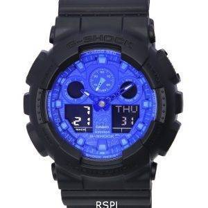 Casio G-Shock Analog Digital Blue Dial Quartz GA-100BP-1A GA100BP-1 200M Mens Watch