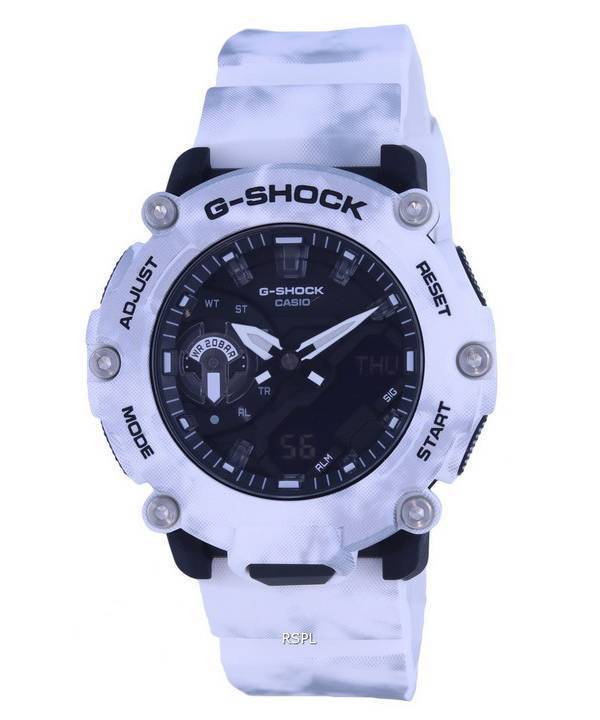 Casio G-Shock Grunge Snow Camouflage Analog Digital Quartz GA-2200GC-7A GA2200GC-7 200M Mens Watch