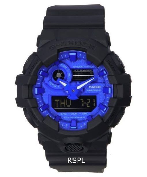 Casio G-Shock Paisley Blue Analog Digital Dial Quartz GA-700BP-1A GA700BP-1 200M Mens Watch