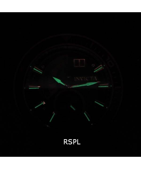 Invicta Sea Vulture Black Silicone Green Dial Quartz 37244 100M Mens Watch