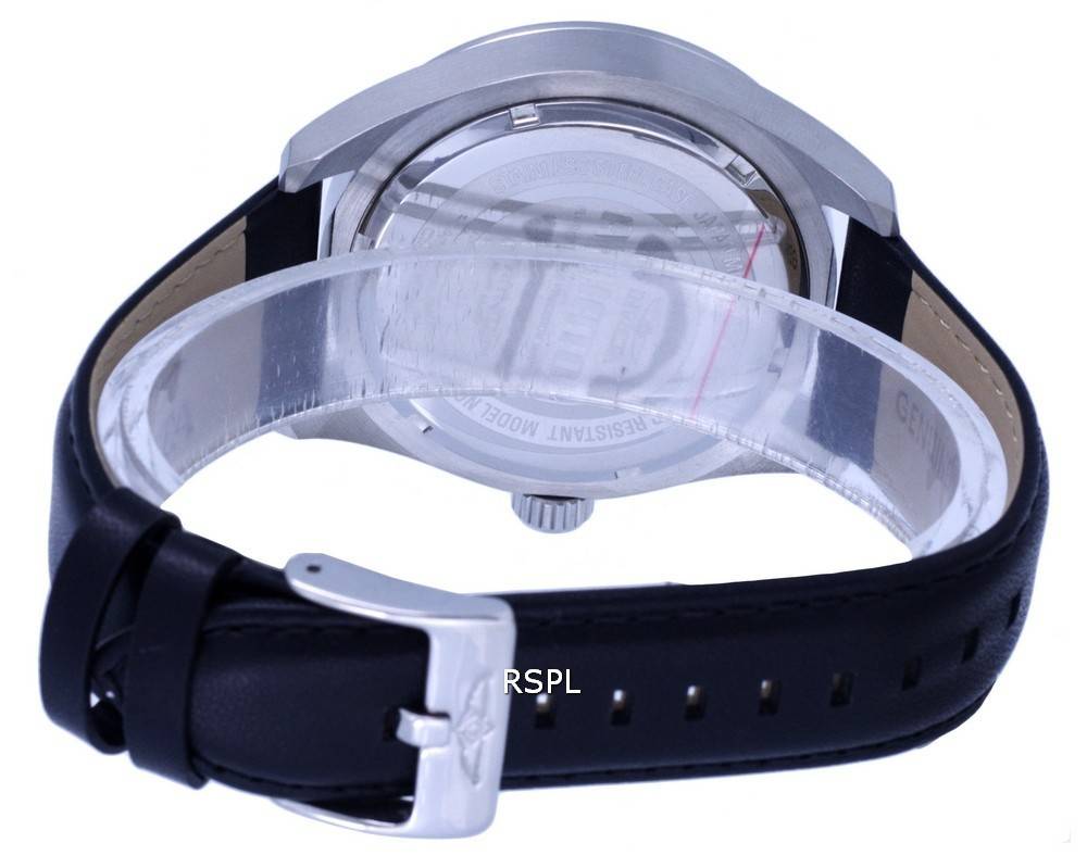 Invicta Aviator Tachymeter Leather Black Dial Quartz INV38976 100M Mens Watch