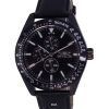Invicta Aviator Tachymeter Leather Strap Black Dial Quartz 38982 100M Mens Watch