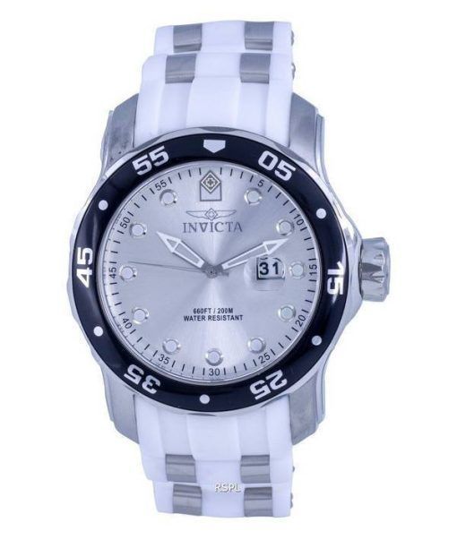 Invicta Pro Diver Silicon Silver Dial Quartz 39411 200M Mens Watch