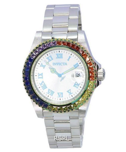 Invicta Angel Zager Exclusive Silver Dial Quartz Divers 40228 200M Womens Watch