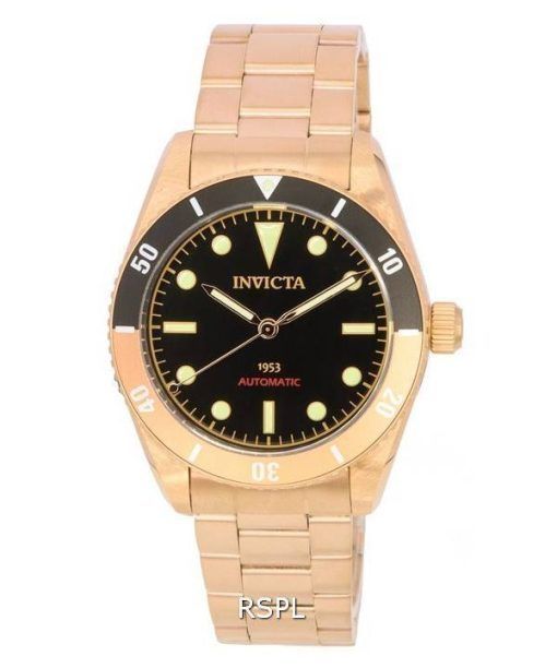 Invicta Pro Diver Zager Exclusive Rose Gold Tone Black Dial Automatic Divers 40490 200M Mens Watch