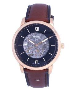 Fossil Neutra Skeleton Leather Black Dial Automatic ME3195 Mens Watch