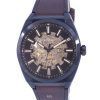 Fossil Everett Skeleton Stainless Steel Brown Dial Automatic ME3207 Mens Watch