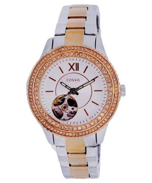 Fossil Stella Crystal Accents Silver Dial Automatic ME3214 Womens Watch