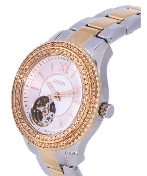 Fossil Stella Crystal Accents Silver Dial Automatic ME3214 Womens Watch