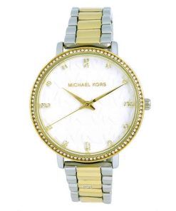 Michael Kors Pyper Crystal Accents Two Tone Stainless Steel Quartz MK4595 Womens Watch