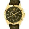 Michael Kors Oversized Brecken Logo Chronograph Leather Quartz MK8849 Mens Watch