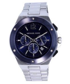 Michael Kors Lennox Chronograph Stainless Steel Blue Dial Quartz MK8938 Mens Watch