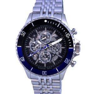Michael Kors Bayville Skeleton Stainless Steel Automatic MK9045 Mens Watch