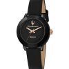 Maserati Successo Solar Black Dial Leather Quartz R8851145501 Womens Watch