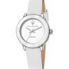 Maserati Successo Solar White Matt Dial Leather Quartz R8851145502 Womens Watch