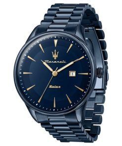 Maserati Tradizione Solar Blue Dial Quartz R8853146003 100M Mens Watch