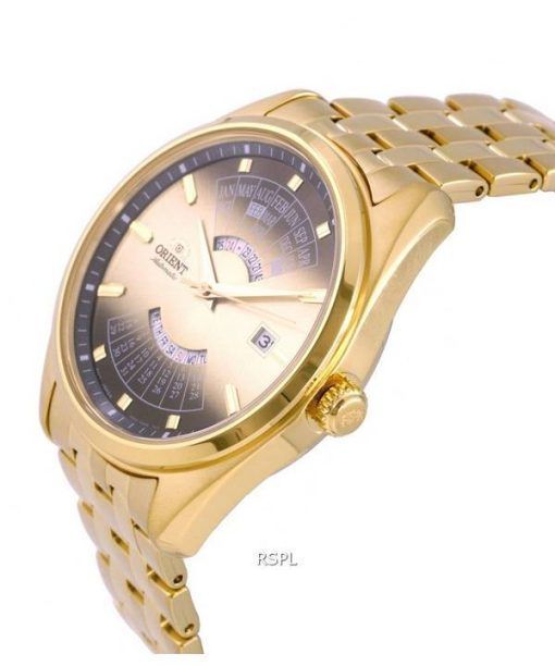 Orient Contemporary Multi Year Calendar Gold Tone Dial Automatic RA-BA0001G10B Mens Watch