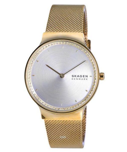 Skagen Freja Gold Tone Stainless Steel Mesh Quartz SKW1148 With Gift Set Womens Watch