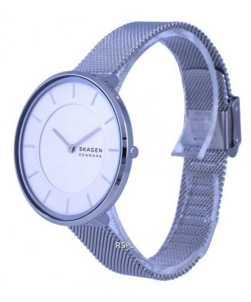 Skagen Gitte Stainless Steel Mesh White Dial Quartz SKW3016 Womens Watch