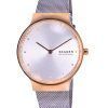 Skagen Freja Crystal Accents Stainless Steel Mesh Silver Dial Quartz SKW3017 Womens Watch