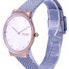 Skagen Freja Crystal Accents Stainless Steel Mesh Silver Dial Quartz SKW3017 Womens Watch