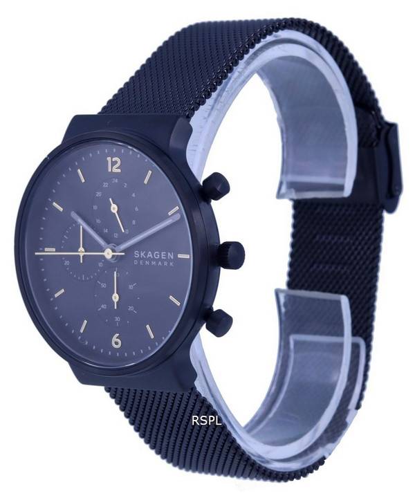 Skagen Ancher Stainless Steel Mesh Black Dial Quartz SKW6762 Mens Watch