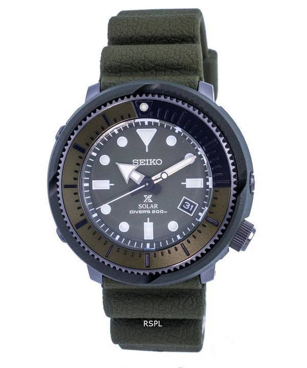 Seiko Prospex Solar Divers Green Dial SNE561P1 SNE561P 200M Mens Watch
