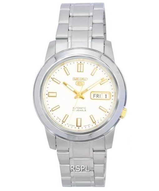 Seiko 5 Stainless Steel White Dial Automatic SNKK07 SNKK07J1 SNKK07J Men's Watch