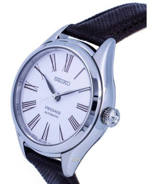 Seiko Presage Leather White Dial Automatic SPB233 SPB233J1 SPB233J Womens Watch