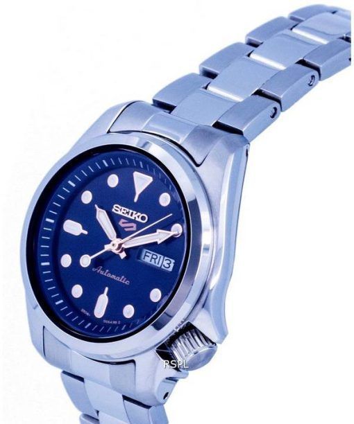 Seiko 5 Sports Automatic Stainless Steel Blue Dial SRE003 SRE003K1 SRE003K 100M Womens Watch