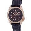 Seiko 5 Sports Compact Leather Brown Dial Automatic SRE006 SRE006K1 SRE006K 100M Womens Watch