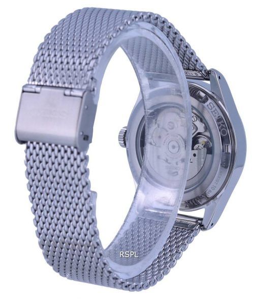 Seiko 5 Sports Flieger Stainless Steel Mesh Black Dial Automatic SRPH23K1 100M Mens Watch
