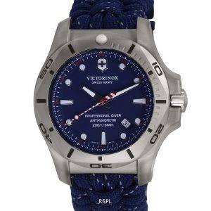 Victorinox I.N.O.X. Nylon Blue Dial Divers Quartz 241843 200M Mens Watch