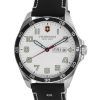 Victorinox Fieldforce Leather White Dial Quartz 241847 100M Mens Watch