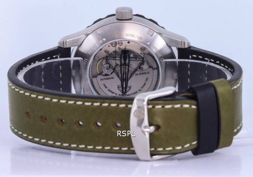 Zeppelin Eurofighter Leather Strap Beige Dial Automatic Divers 7268-5 72685 200M Mens Watch