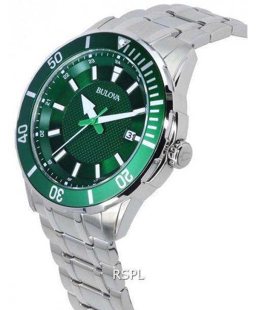 Bulova Classic Sport Green Dial Quartz 98B359 100M Men's Watch