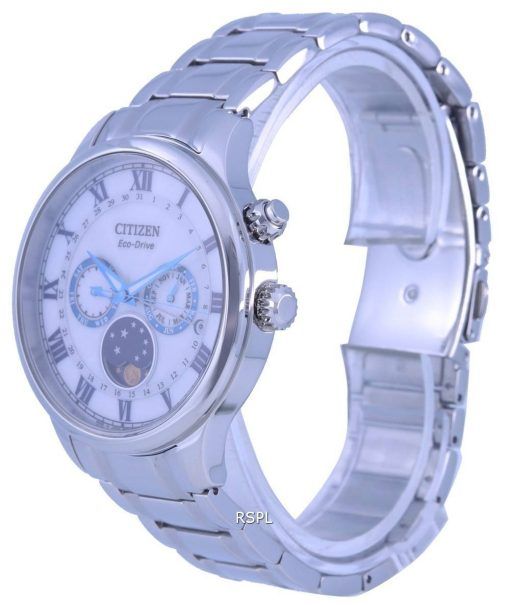 Citizen Moon Phase White Dial Stainless Steel Eco-Drive AP1050-81A Mens Watch