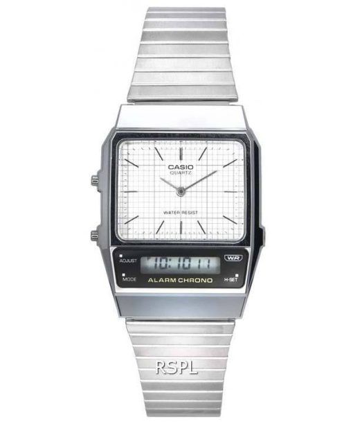 Casio Vintage Analog Digital White Dial Quartz AQ-800E-7A AQ800E-7 Unisex Watch